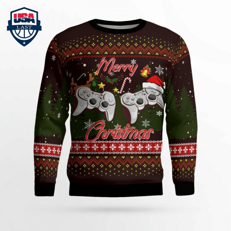 Merry Christmas Gamer 3D Christmas Sweater - Rocking picture