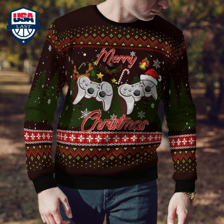Merry Christmas Gamer 3D Christmas Sweater - How did you learn to click so well