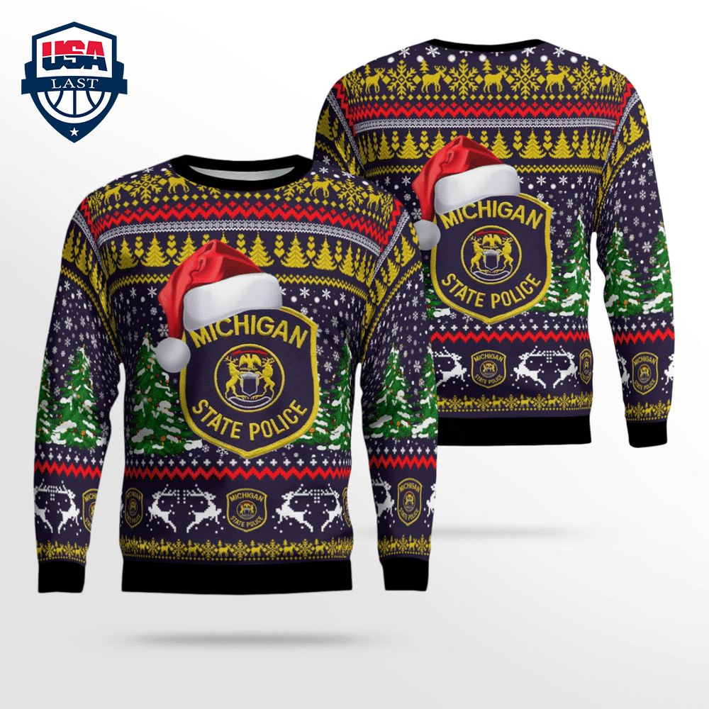 Michigan State Police 3D Christmas Sweater