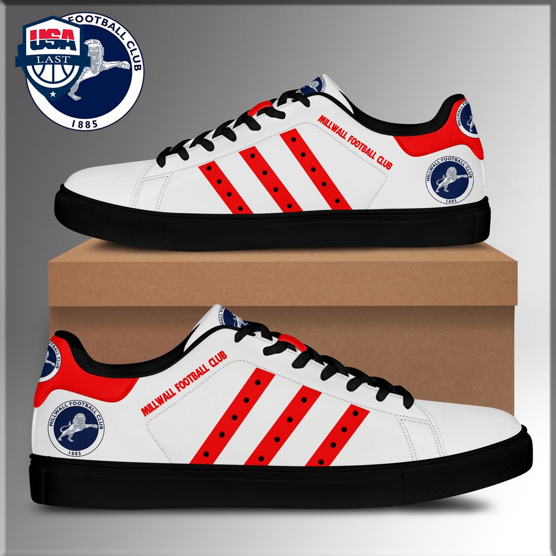 Millwall Football Club Red Stripes Stan Smith Low Top Shoes