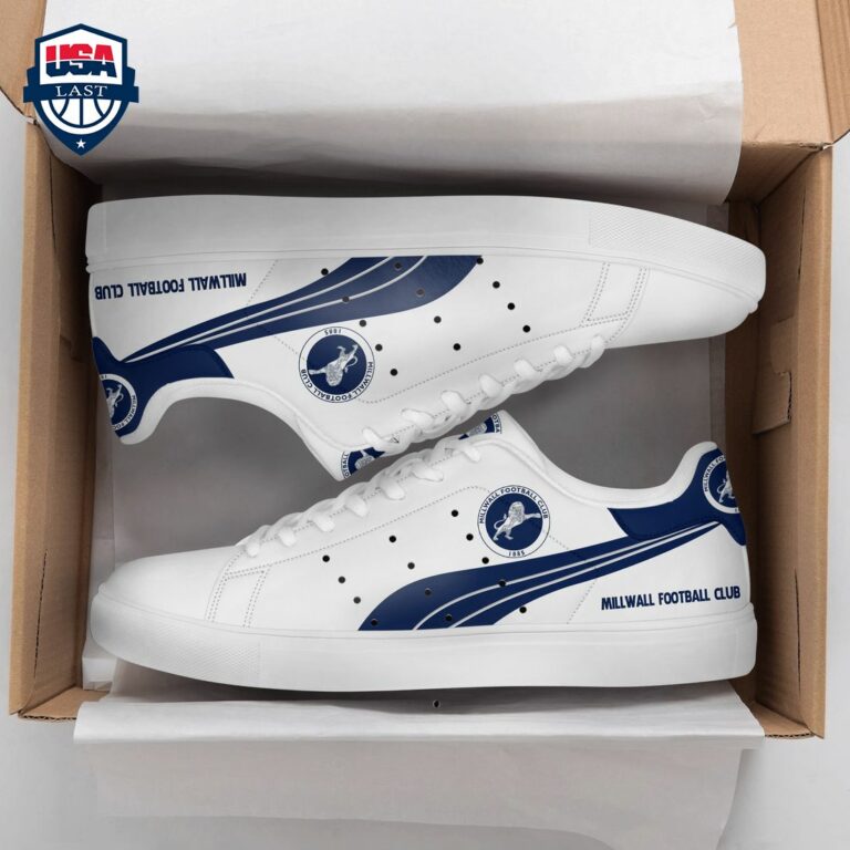Millwall Football Club White Stan Smith Low Top Shoes - Elegant and sober Pic