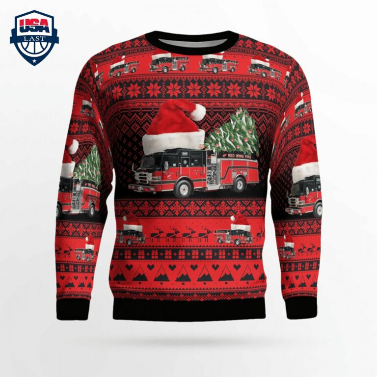 Minnesota Red Wing Fire Department 3D Christmas Sweater - Ah! It is marvellous