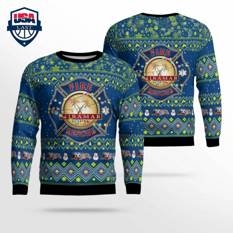Miramar Fire-Rescue 3D Christmas Sweater - I like your dress, it is amazing