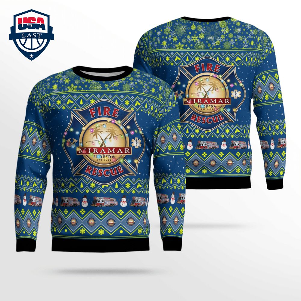 Miramar Fire-Rescue 3D Christmas Sweater