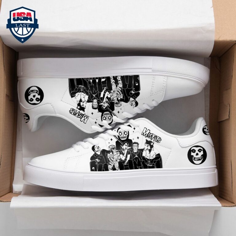 Misfits White Stan Smith Low Top Shoes - Beauty is power; a smile is its sword.