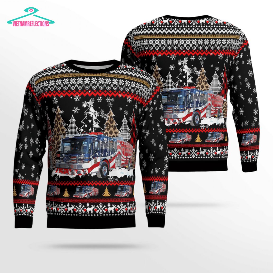 Missouri Central County Fire & Rescue 3D Christmas Sweater