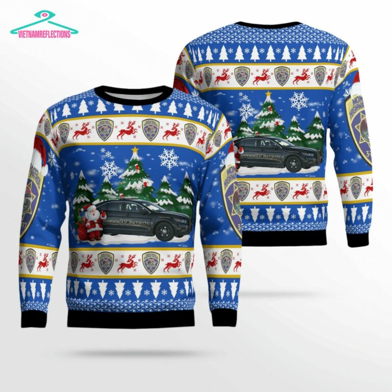 Montana Highway Patrol Ford Taurus 2016 3D Christmas Sweater - Long time
