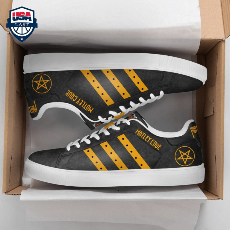 Motley Crue Yellow Stripes Stan Smith Low Top Shoes - It is too funny