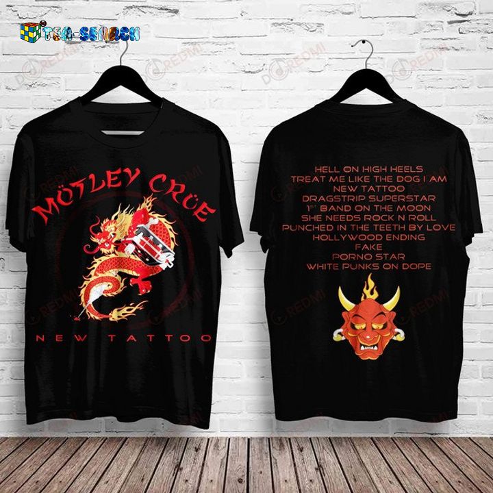 Best Sale Mötley Crüe New Tattoo 3D All Over Print Shirt
