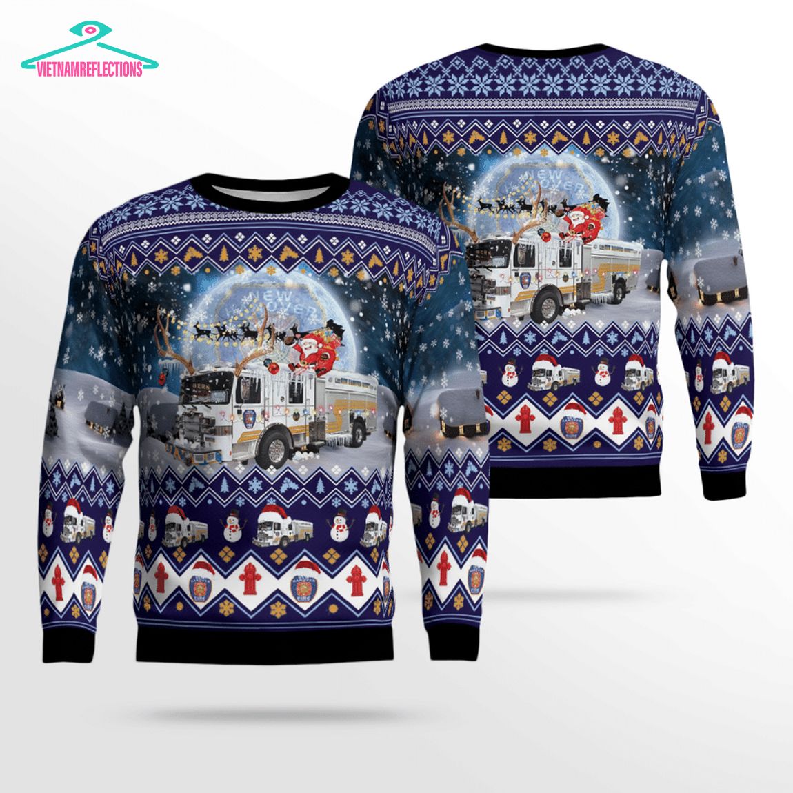 New Hanover County Fire Rescue 3D Christmas Sweater - This place looks exotic.