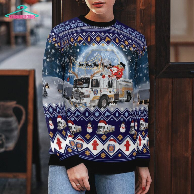 New Hanover County Fire Rescue 3D Christmas Sweater - Speechless