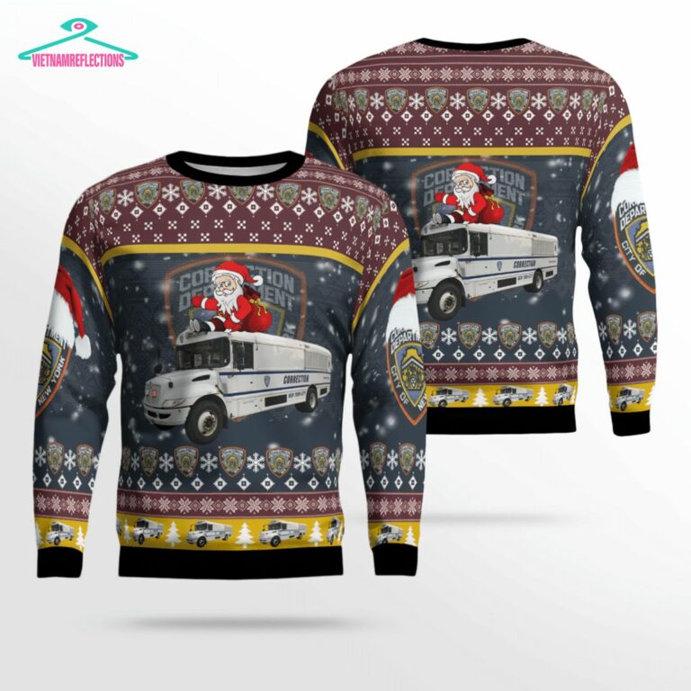 New York City Department Of Correction 3D Christmas Sweater - Loving click