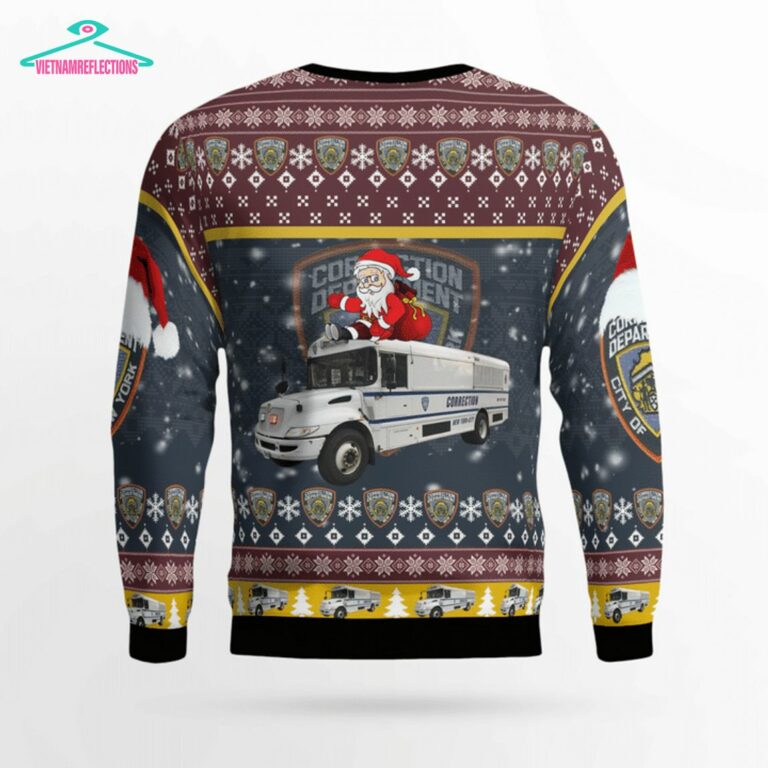 New York City Department Of Correction 3D Christmas Sweater - Out of the world