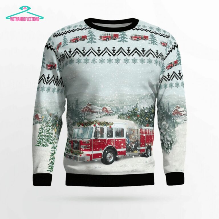 New York Liverpool Fire Department 3D Christmas Sweater - Stunning