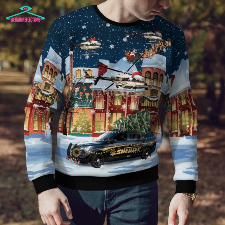 New York Onondaga County Sheriff 3D Christmas Sweater - You look handsome bro