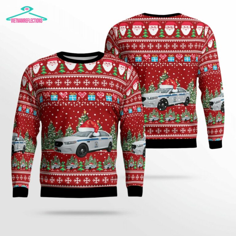 New York State EMS Ford Police Interceptor 3D Christmas Sweater - Beauty queen