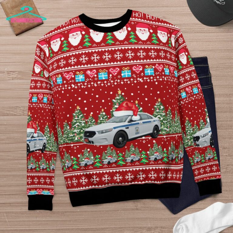 New York State EMS Ford Police Interceptor 3D Christmas Sweater - Long time