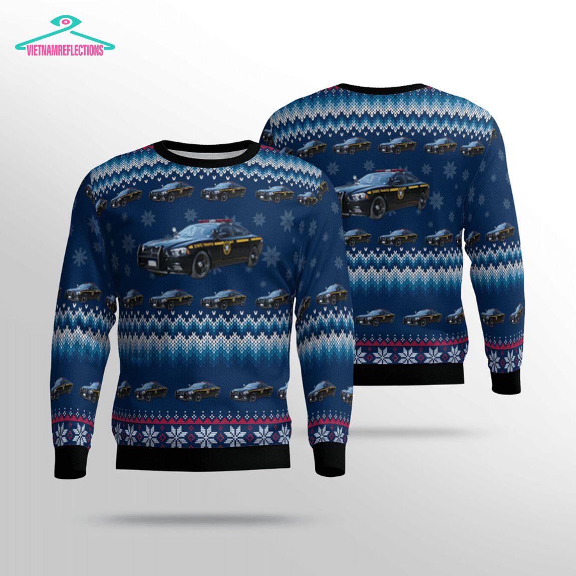 New York State Police Dodge Charger 3D Christmas Sweater - Great, I liked it