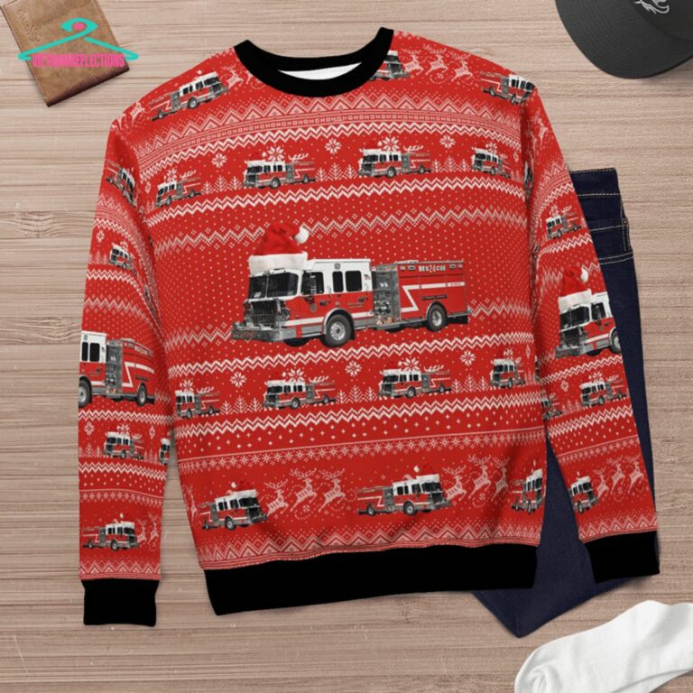 New York West Nyack Fire Department 3D Christmas Sweater - Pic of the century