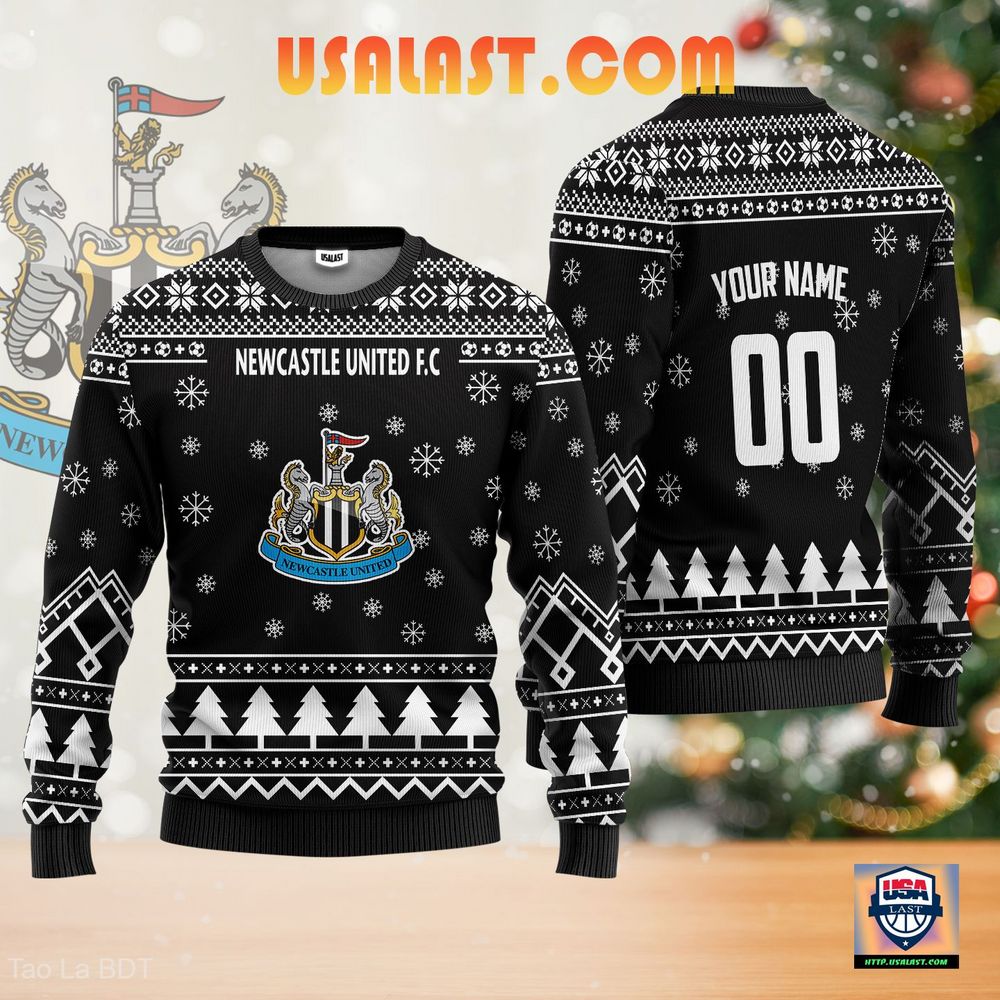 2022 Hot Sale Newcastle United F.C Black Ugly Sweater