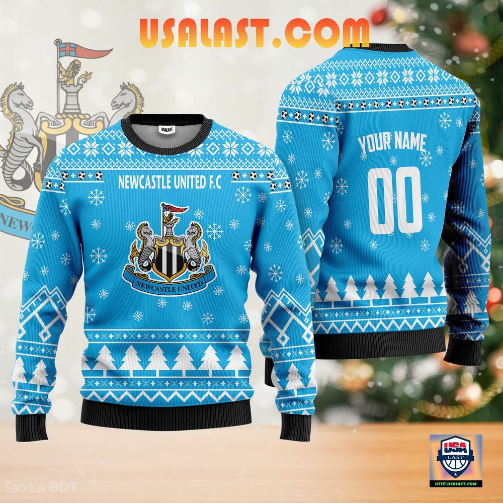 New Fashion Newcastle United F.C Blue Ugly Sweater
