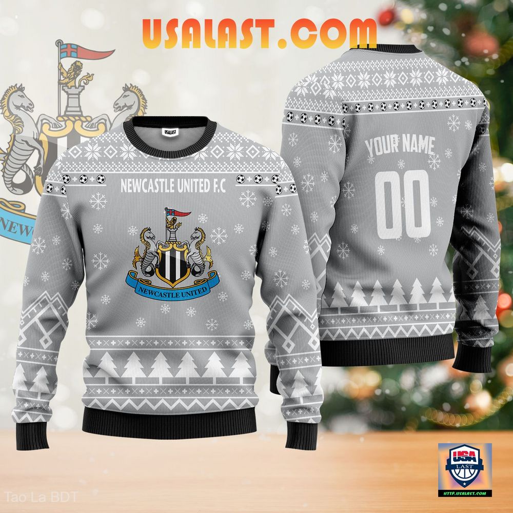 New Trend Newcastle United F.C Silver Ugly Sweater