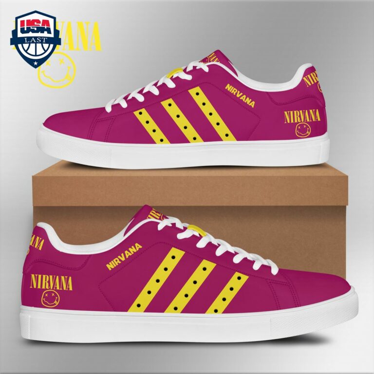 Nirvana Yellow Stripes Style 2 Stan Smith Low Top Shoes - Gang of rockstars