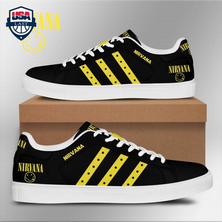 Nirvana Yellow Stripes Style 3 Stan Smith Low Top Shoes - Speechless