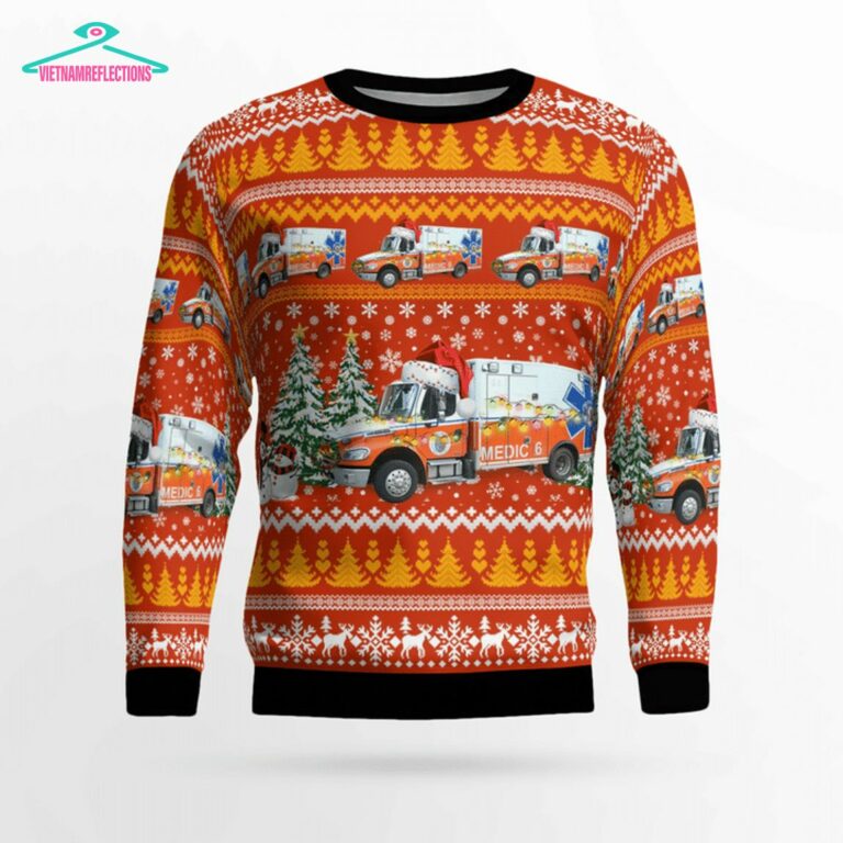 North Carolina Orange EMS 3D Christmas Sweater - Great, I liked it
