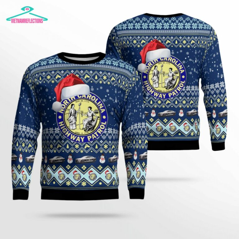 North Carolina State Highway Patrol 3D Christmas Sweater - Stunning