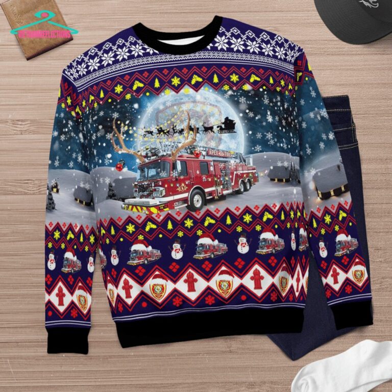 North Carolina Town of Apex Fire Department 3D Christmas Sweater - Amazing Pic