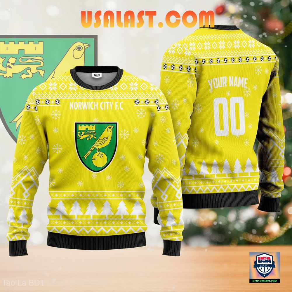 New Launch Norwich City F.C Ugly Christmas Sweater Yellow Version