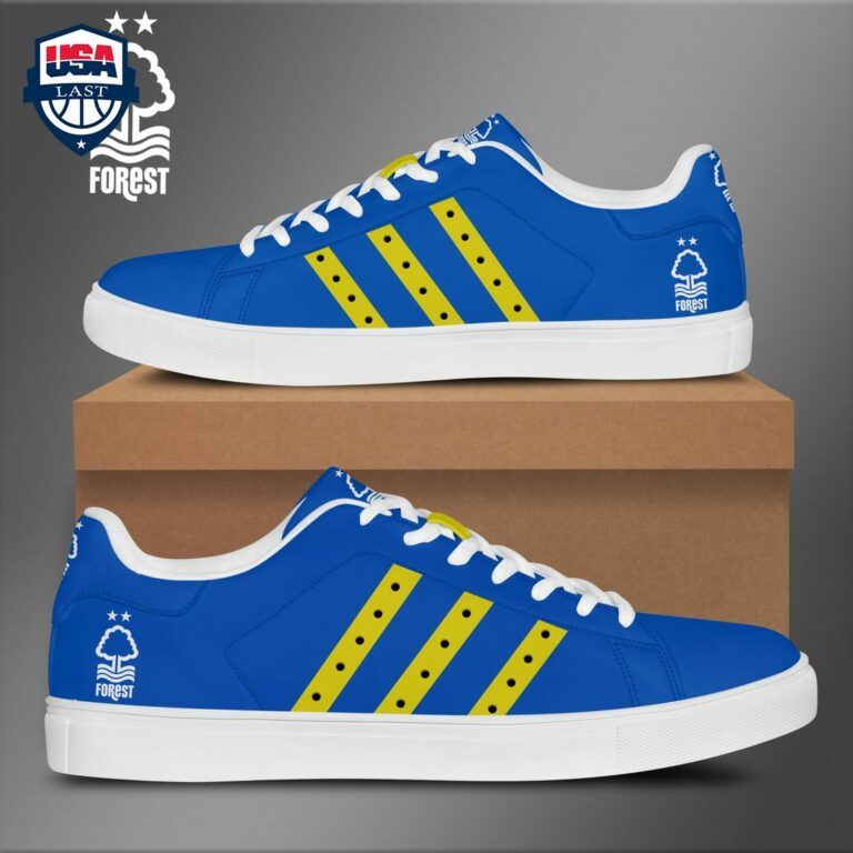 Nottingham Forest FC Yellow Stripes Stan Smith Low Top Shoes - Nice shot bro