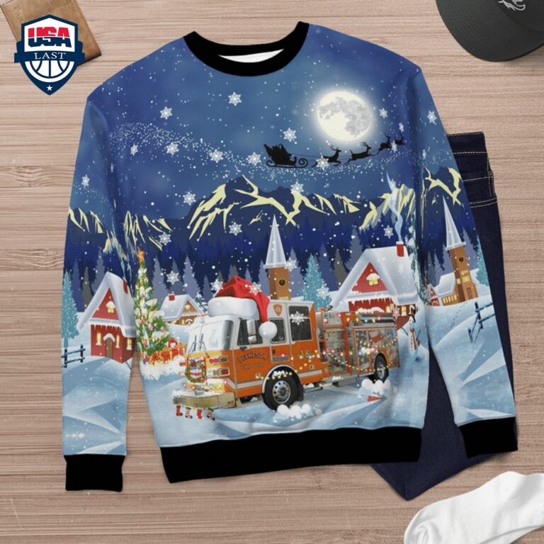Ohio Bethesda Fire Department 3D Christmas Sweater - This place looks exotic.
