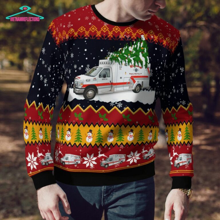Ohio Robinaugh EMS 3D Christmas Sweater - You guys complement each other