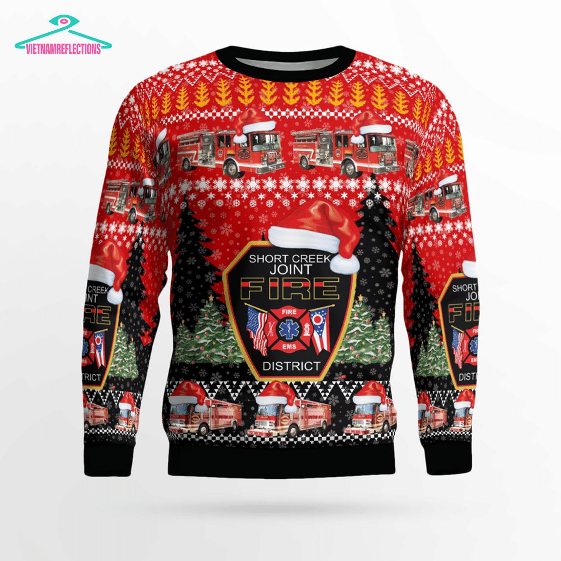 Ohio Short Creek Joint Fire District 3D Christmas Sweater