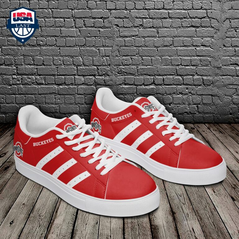 Ohio State Buckeyes White Stripes Stan Smith Low Top Shoes - It is too funny