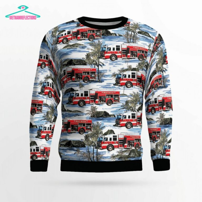 Oregon Salem Fire Department 3D Christmas Sweater - Best couple on earth
