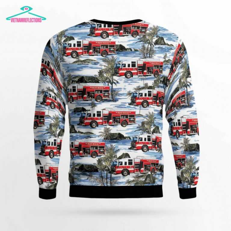 Oregon Salem Fire Department 3D Christmas Sweater - Wow, cute pie