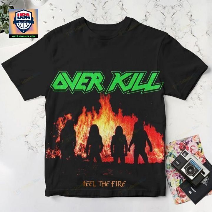 Hot Trend Overkill Thrash Metal Band Feel the Fire 3D Shirt