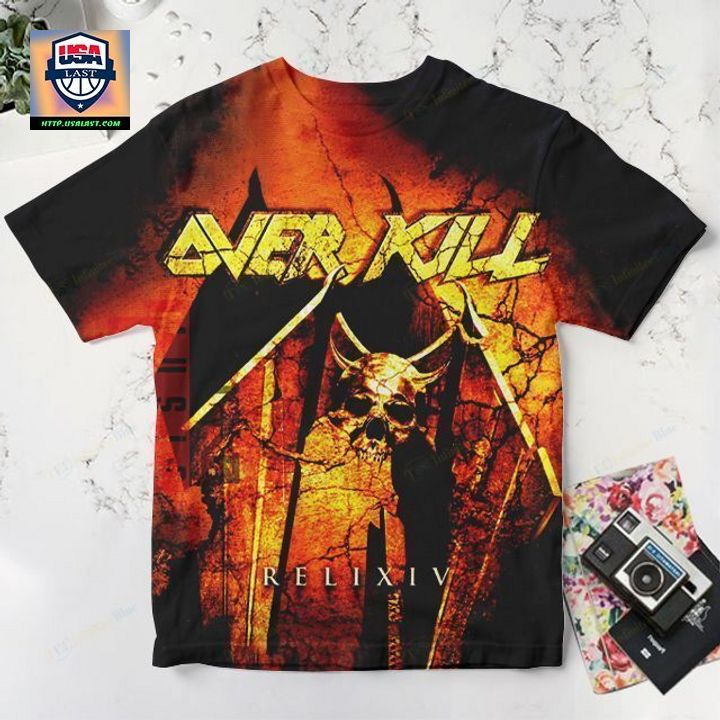 Overkill Thrash Metal Band ReliXIV 3D Shirt - Lovely smile