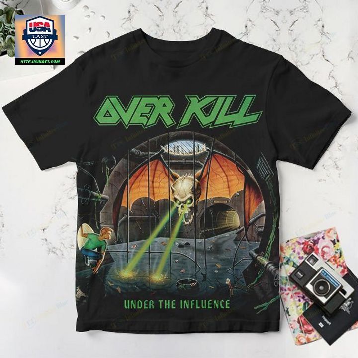 Excellent Overkill Thrash Metal Band Under the Influence 3D Shirt