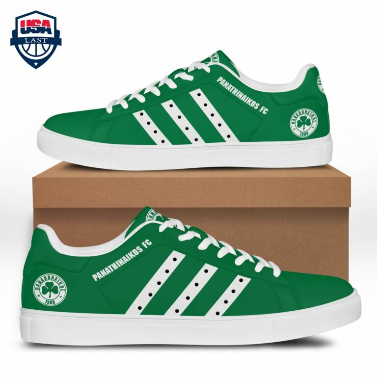 Panathinaikos FC White Stripes Stan Smith Low Top Shoes - Natural and awesome