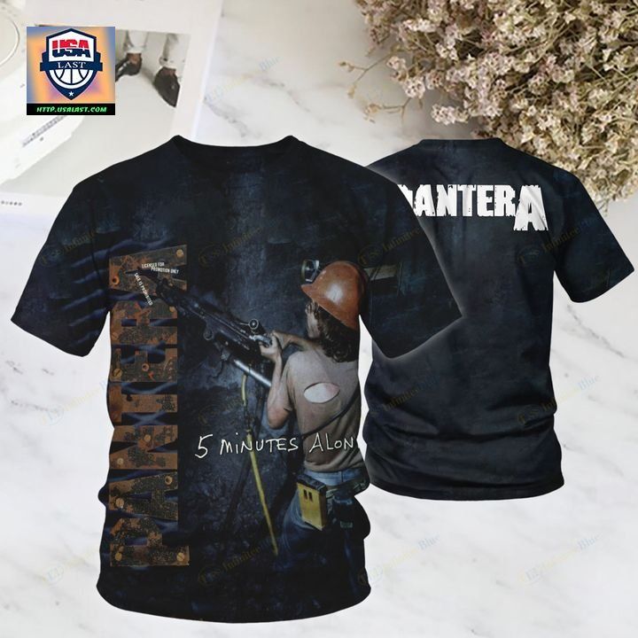 Unique Pantera Band 5 Minutes Alone 3D T-Shirt
