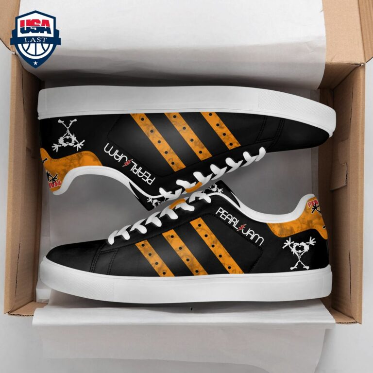 Pearl Jam Orange Stripes Stan Smith Low Top Shoes - Nice Pic