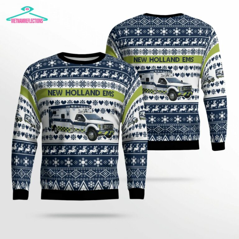 Pennsylvania New Holland EMS 3D Christmas Sweater - Impressive picture.