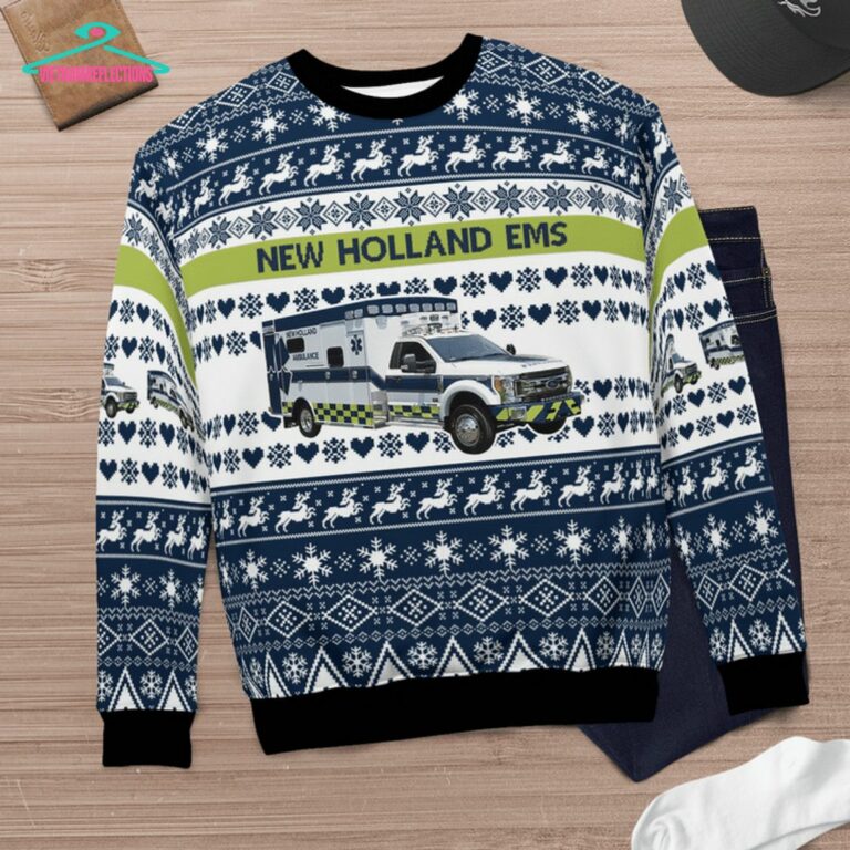 Pennsylvania New Holland EMS 3D Christmas Sweater - Is this your new friend?