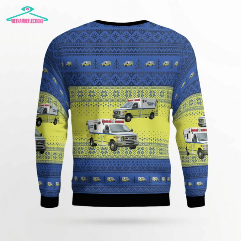 Pennsylvania Western Berks Ambulance 3D Christmas Sweater - Rocking picture