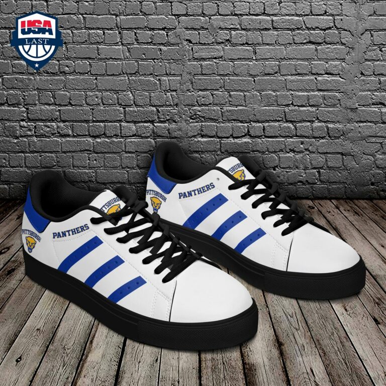 Pittsburgh Panthers Blue Stripes Stan Smith Low Top Shoes - Cutting dash