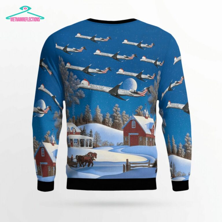 PSA Airlines Bombardier CRJ900 3D Christmas Sweater - Stand easy bro